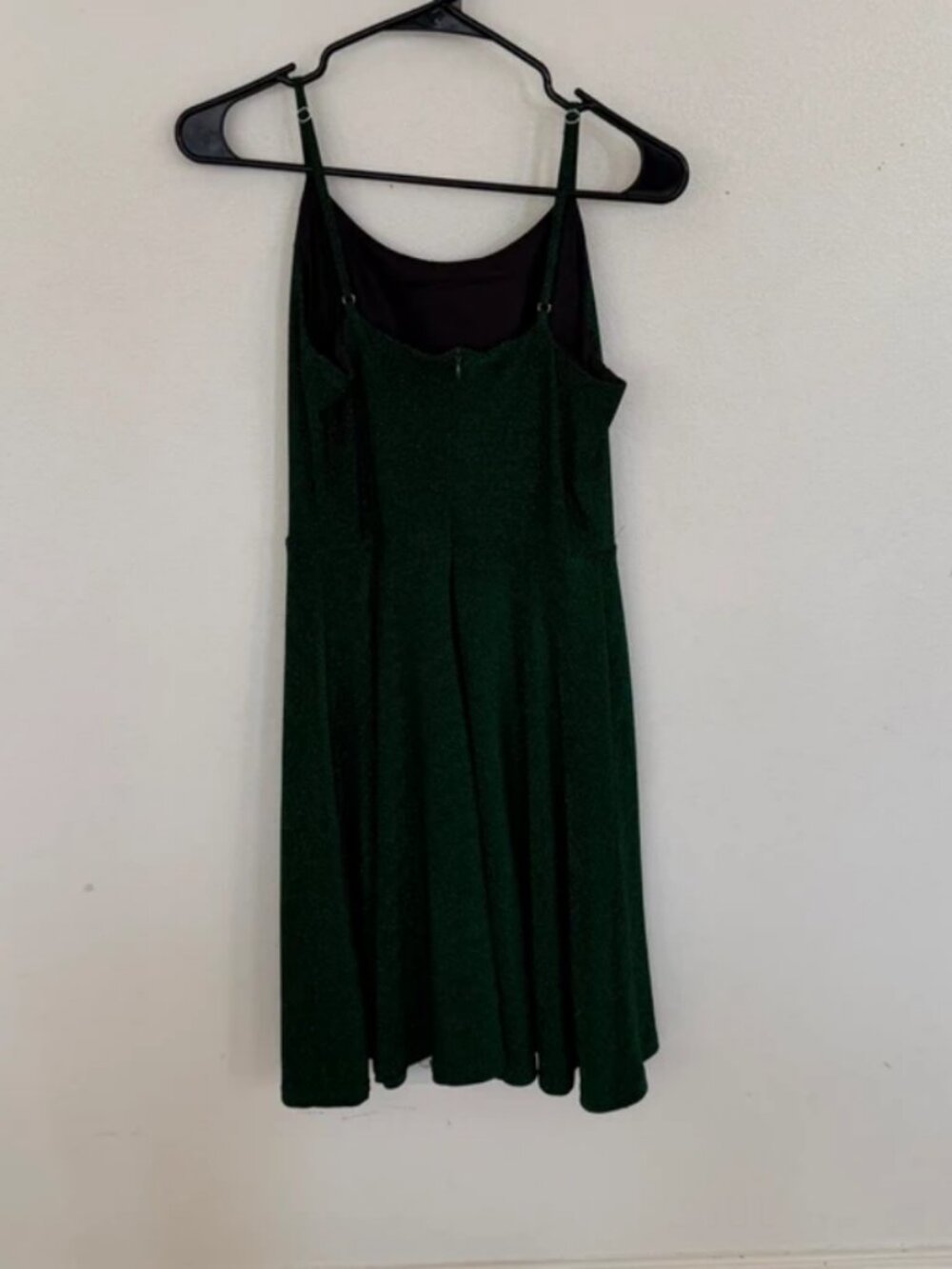 Sparkling Emerald Green A-Line Mini Dress